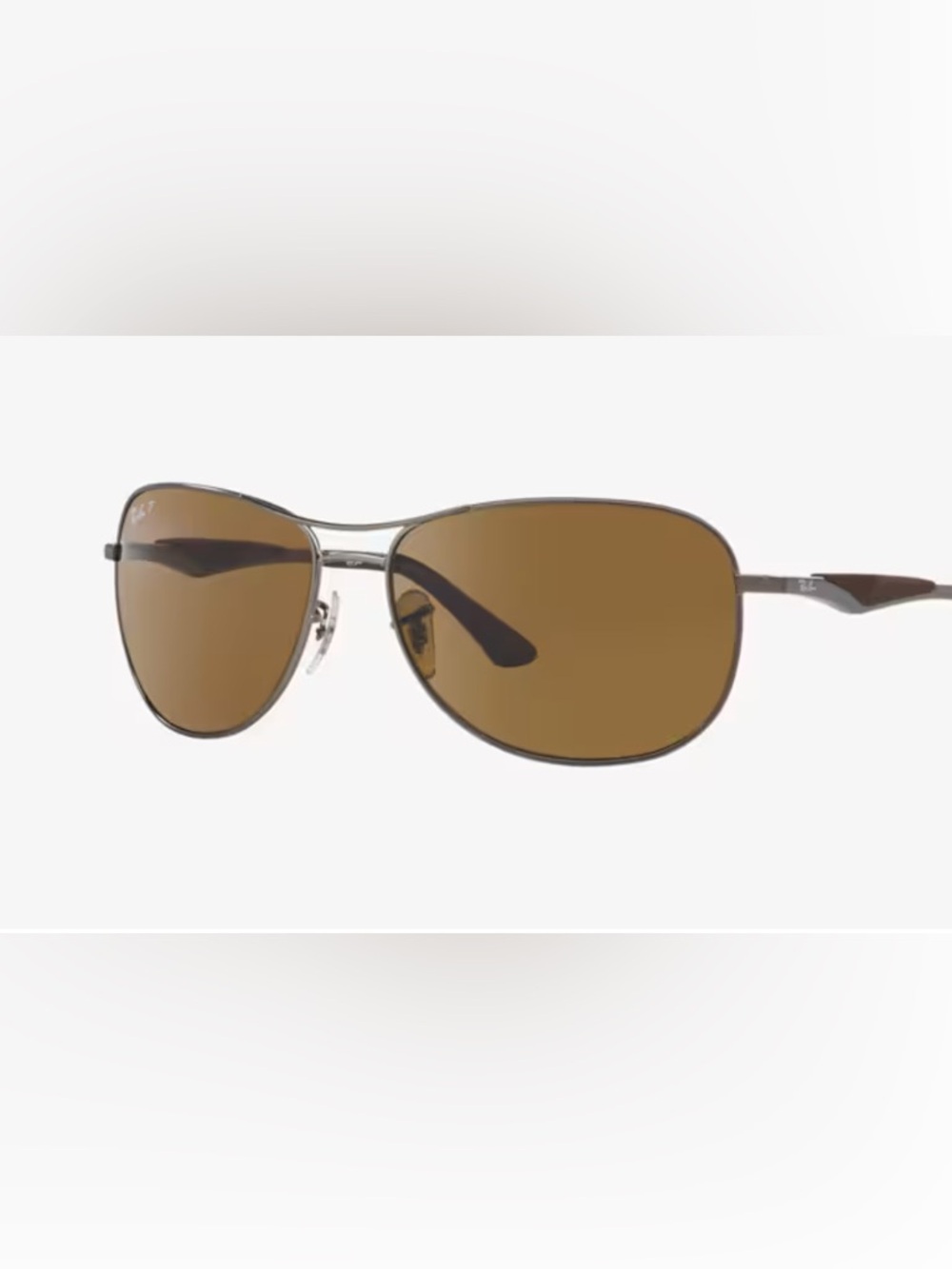 Ray-Ban Polarized Unisex Aviator Sunglasses - Brown Lenses with Black Case